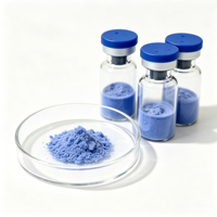 Matière première cosmétique GHK Cu Tripeptide de cuivre 1 Poudre de peptide de cuivre bleu 99% Haute pureté CAS 89030955 Marque WV Stock d'usine