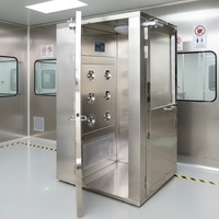 Cabine de douche d'air pour salle blanche avec système interverrouillé en acier inoxydable pour l'industrie pharmaceutique et les laboratoires électroniques