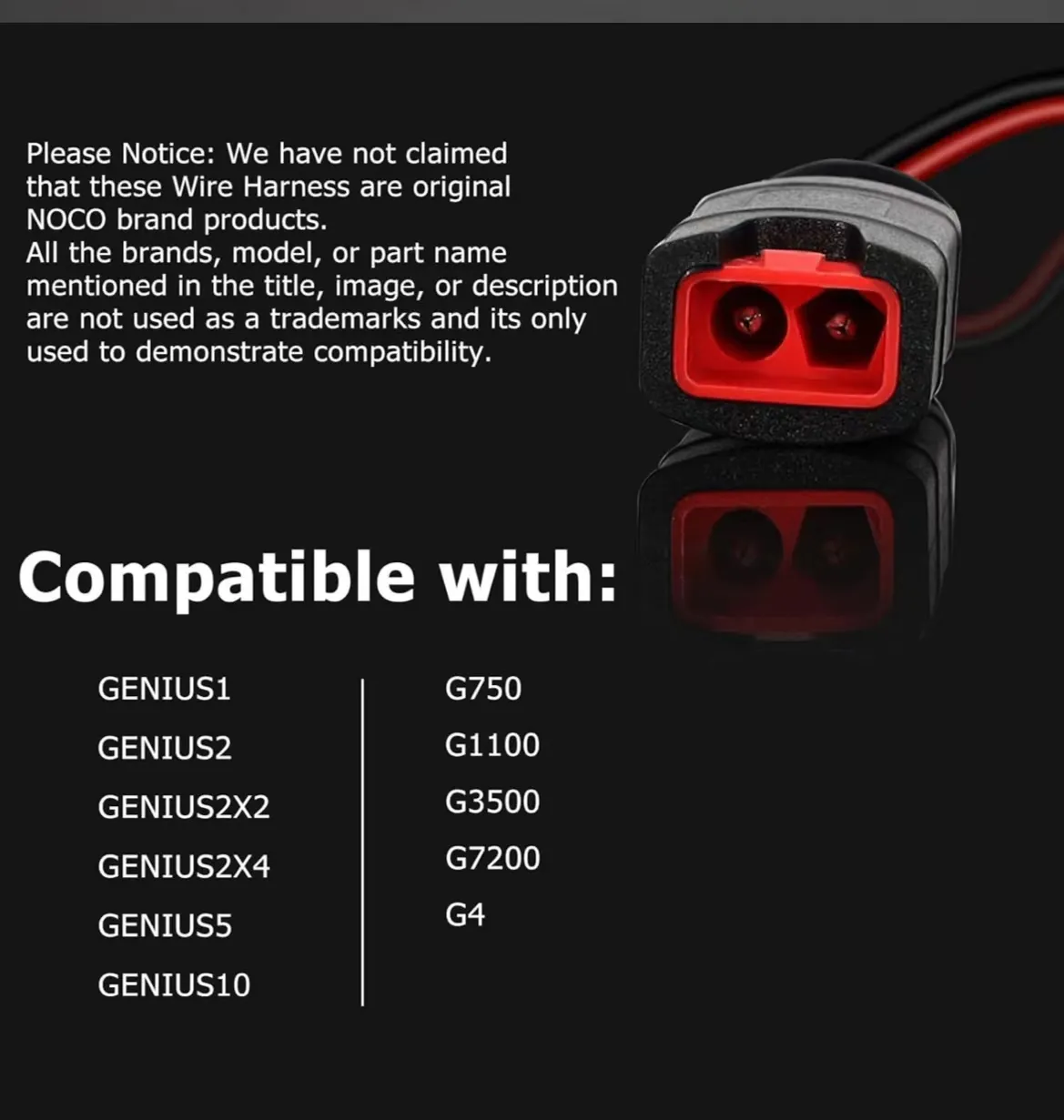 नोको GC002 एक्स-कनेक्ट आईलेट टर्मिनल कनेक्टर 20A फ्यूज M6(1/4IN) M10 (3/8इंच) आईलेट टर्मिनल कनेक्टर 21-इंच वायर हार्नेस के साथ