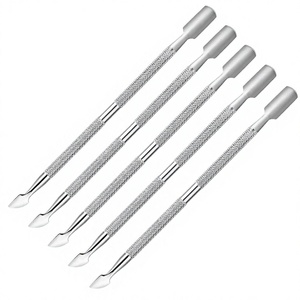 Stainless Steel <b>Nail</b> Cuticle Pusher Set Dual-End Flat Reusable Manicure & Pedicure <b>Tool</b> - Product Image 5