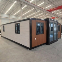 Maison Conteneur Préfabriquée de Luxe, Modulaire Moderne, Démontable, Portable pour Usage Extérieur, Hôtels et Hôpitaux, Garantie 2 Ans