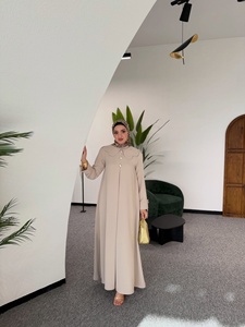 Abaya Maxi Personalizzata con Colletto <span class=keywords><strong>Peter</strong></span> <span class=keywords><strong>Pan</strong></span>, Vestito Islamico per Donne, Abbigliamento Musulmano <span class=keywords><strong>di</strong></span> Dubai - Product Image 1