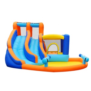 Fábrica Personalización a granel Popular Tobogán de agua doble Casa de rebote inflable Castillo de gorila de salto - Product Image 2