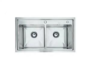 Fregadero de Cocina de Acero Inoxidable 304 de Doble Cubeta con Escurridor, Uso Profesional, Precio de Fábrica OEM - Product Image 5