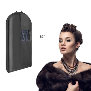 Bolsa de Ropa Impermeable y Plegable para Trajes de Hombre, Negra, Ecológica, de Tela No Tejida, con Cierre, a Prueba de Polvo y Duradera, Venta al Por Mayor - Product Image 2
