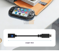 Câble de charge Tideseer Type-C femelle vers PS Vita 2000 avec voyant lumineux bleu, noir, 10 cm, PVC, âme en cuivre nu