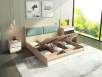 Rangement Lits surélevés Lit simple double de luxe Lit complet Cama Matrimonial Lit Queen Size King avec tiroir