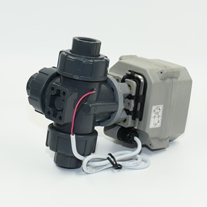 วาล์วบอลพลาสติก PVC รุ่น Tonhe A150 ซีรีส์ 3 ทาง DN15 1/2 นิ้ว พร้อมระบบควบคุมแบบแมนนวล A150-T15-P3-B - Product Image 5