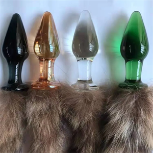 Brinquedos Anais de Cristal de Vidro de Alta Qualidade, Plug Anal de Vidro com Cauda de Raposa, Brinquedos Sexuais - Product Image 1