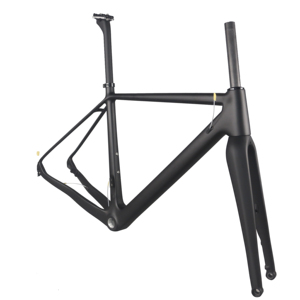 Cuadro de Bicicleta de Carbono para Gravel Seraph Negro Brillante de Fibra de Carbono T700 con Horquilla de 100*12mm, Modelo GR029 - Product Image 1