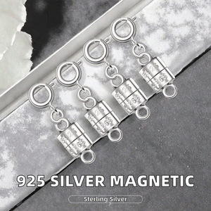 CHANGAO Fermoirs magnétiques plaqués argent 925, convertisseurs faciles, connecteurs d'extension pour colliers et bracelets, apprêts de bijouterie - Product Image 2