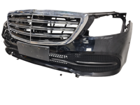 Kit avant en aluminium chromé ABS de haute qualité pour Mercedes Benz Classe S 222 Pièces de carrosserie automobile Clips de buse d'échappement