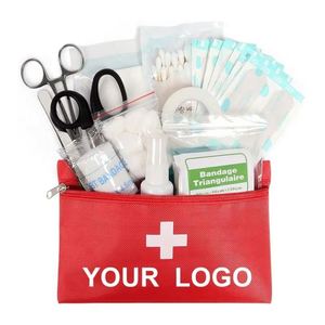 Trousse de premiers soins de voyage avec fournitures médicales d'urgence, logo personnalisé, sac Oxford imperméable - Product Image 1