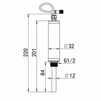 Sensor Digital de Conductividad y Resistividad de Agua Ultrapura YG-AC 0-20uS/cm 18.25MΩ.cm RS485 4-20mA Electrodo de Acero Inoxidable 316SS para Laboratorio