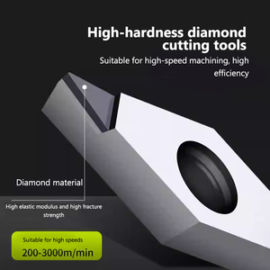 PCD kim cương lưỡi chuyển công cụ đồng nhôm đặc biệt độ bóng cao CNC đá quý kim cương công cụ cắt kim cương hạt cắt đầu - Product Image 2