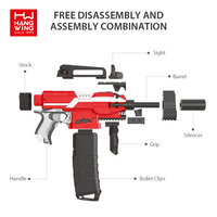 Fusil Mitrailleur Électrique Monocouleur pour Enfants, Jeux de Tir en Plein Air, Pistolet à Balles Souples avec Sons, Jouets et Cadeaux pour Enfants