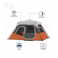 Tente de camping familiale instantanée Kawagebo Kamp (KK) pour 6 personnes, imperméable et résistante aux intempéries, fabriquée sur mesure