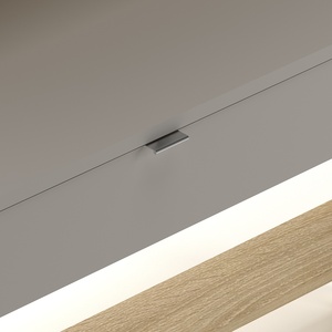 Escritorio Moderno de Roble Sonoma Plateado con Almacenamiento para Oficina en Casa o Dormitorio - Product Image 3