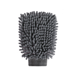 Gants de lavage auto en chenille et polaire corail double face pour le nettoyage et le detailing des véhicules - Product Image 1