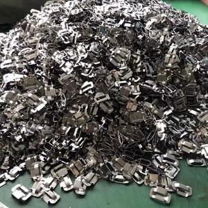 CE認証取得済みステンレス製イヤーロック式バンドバックル 16x1.5mm - Product Image 1