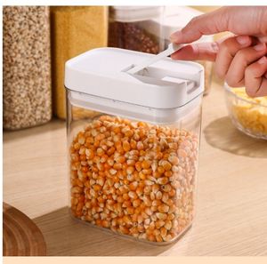 Conteneur de stockage alimentaire à ouverture facile, boîte en PP pour riz, sucre, farine, protéines en poudre, organisateur de garde-manger, préservation de la fraîcheur - Product Image 2