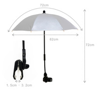 Parapluie pour poussette de bébé avec protection solaire UV