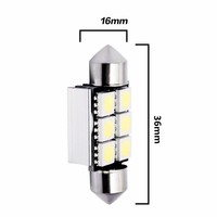 Lampes LED de voiture, décodage, éclairage de lecture à double point, 5050 2 3 4 6 8SMD, éclairage de toit LED 3W