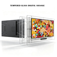 Layar LCD ADS 75" Kaca Tempered untuk Dinding, Digital Signage, Billboard Elektronik untuk Periklanan