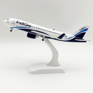 Modèle d'avion en alliage de 20 cm, <span class=keywords><strong>Indian</strong></span> Blue Airlines India, modèle d'avion décoratif <span class=keywords><strong>Indian</strong></span> Blue - Product Image 4