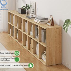 Estantería y almacenamiento <span class=keywords><strong>de</strong></span> madera maciza, armario doméstico corto, almacenamiento <span class=keywords><strong>de</strong></span> pino <span class=keywords><strong>de</strong></span> suelo a pared para sala <span class=keywords><strong>de</strong></span> estar <span class=keywords><strong>de</strong></span> niños, armario <span class=keywords><strong>de</strong></span> <span class=keywords><strong>rejilla</strong></span> combinado - Product Image 2