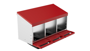 Nido Metálico Profesional de 3 Orificios para Gallinas, Caja de Nidificación Automática para Aves de Corral, Cajón de Recolección de Huevos de Plástico, para Granja o Corral - Product Image 4