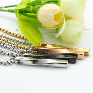 Stainless Steel Spiral Pendant Twisted Design For Men And Women Fashion Necklace 3062 - Product Image 4