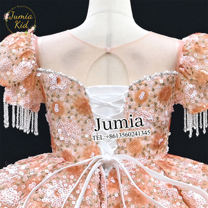 Outong <span class=keywords><strong>Robe</strong></span> de cérémonie de luxe personnalisée à la main pour adultes <span class=keywords><strong>Robe</strong></span> de soirée <span class=keywords><strong>princesse</strong></span> avec paillettes et perles de haute qualité pour filles et enfants - Product Image 4