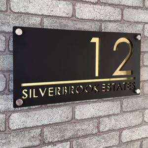 Signe HFBH <span class=keywords><strong>Plaque</strong></span> de porte en bois personnalisée Numéro de maison Adresse Braille <span class=keywords><strong>Plaque</strong></span> de porte Numéro de maison Signe de porte - Product Image 3