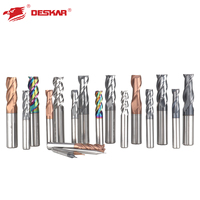 Pour DESKAR personnalisable 4 cannelures en acier au tungstène fraise en bout outil de coupe CNC carbure fraise en bout fraise plate caractéristique de coupe Support OEM