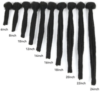 Dreadlocks brésiliennes en cheveux humains Remy, prêtes à être expédiées, extensions de tresses au crochet, 0,6 cm, mèches de tresses crépues