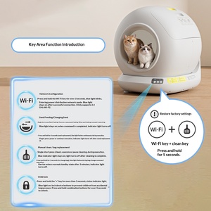 Litière Intelligente pour Chat avec Application, Toilette Entièrement Automatique pour Animaux, Grande Taille, Anti-Éclaboussures, Fermée, Fond Antiadhésif pour Chats - Product Image 4