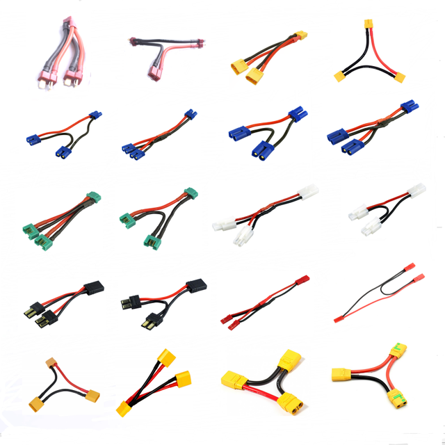 Customized XT60 XT90 MT30 MT60 QS8 QS10 XT30U AMASS Connector Alligator Clip Harness Terminal Connector Cable for RC UAV Battery