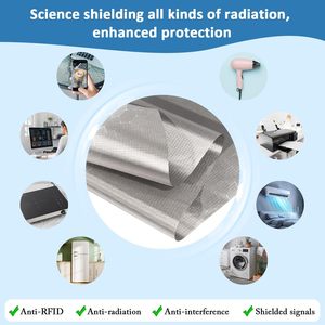 Tissu Faraday en cuivre et nickel <span class=keywords><strong>de</strong></span> 150 m, protection EMF, tissu anti-radiation, blocage du signal, pour housse d'ordinateur portable, pochette <span class=keywords><strong>de</strong></span> téléphone, <span class=keywords><strong>sac</strong></span> - Product Image 6