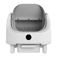 Bac à litière pour chat automatique écologique, facile à nettoyer, design ouvert, grande capacité, bac à litière intelligent pour chat