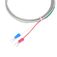 Medición de línea de electrodo de detección de temperatura de 220V para entornos de alta temperatura Sonda de termopar tipo K de rosca M8