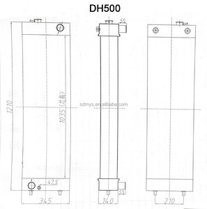 <span class=keywords><strong>Doosan</strong></span> Daewoo Generador Radiador DP222LA 750KW Excavadora DX360 DX380 440211-00788A Radiador de aceite - Product Image 2