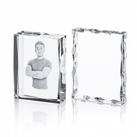 Cristal photo 3D gravé au laser sur mesure, portrait commémoratif, cadeau personnalisé, 100x130mm, 120x150mm, vente en gros, OEM
