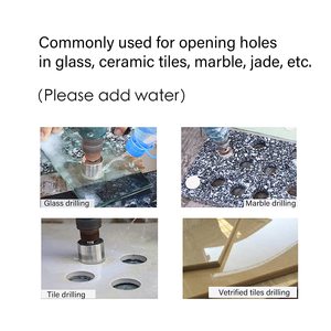 Set di punte diamantate per sega a tazza con guida per sega a tazza dimensioni del foro del dispositivo di fissaggio 1/4 - 2 pollici per serbatoio di pesce in vetro per piastrelle <span class=keywords><strong>Gran</strong></span> - Product Image 6