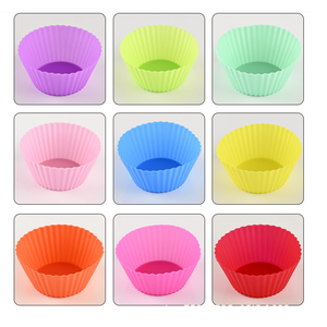 Moules à cupcakes en silicone de qualité alimentaire, réutilisables, antiadhésifs, multicolores, pour la pâtisserie à la maison - Product Image 3