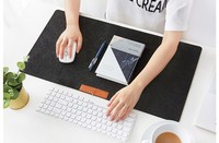 Tapis de bureau en feutre épais de 3 mm, moderne et personnalisé, antidérapant, pour clavier et souris, protection de table