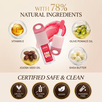 Huile à lèvres végane porte-clés, sans cruauté, repulpante, hydratante, beauté écoresponsable, gloss à lèvres à la vitamine E, étiquette privée personnalisée, vente en gros