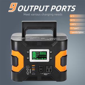 Générateur d'énergie solaire portable d'extérieur, station d'alimentation à onde sinusoïdale pure, panneau solaire 300W, voiture, stockage d'énergie mobile 64000mAh - Product Image 2