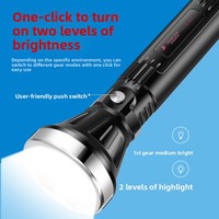 Lampe torche LED ABS EDC, pour le camping en plein air, usage domestique, rechargeable par USB, portable, multifonctionnelle, ultra-fine, anti-explosion