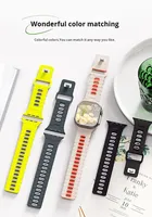 Neue Trendige Luxus-T-Schnalle Sport-Silikonarmband Zweifarbig für Smartwatch Ultra1/2/S10 9 8 7 SE